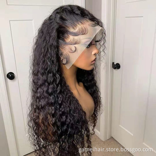 Wholesale curly closure frontal wigs for black women. human hair wig  with baby hair.virgin kinky curly full lace wig